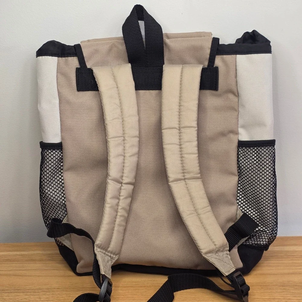 Vintage Eastsport Backpack Tan‎ Multipocket 90s Travel Hiking Daypack